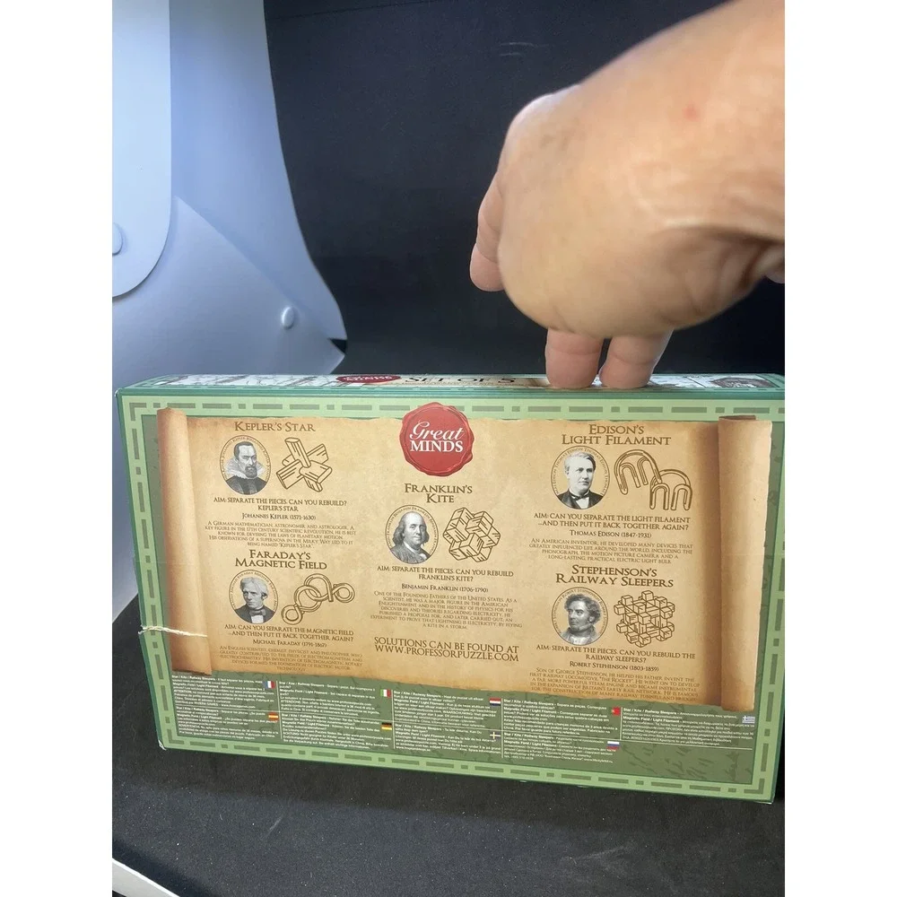 Great Minds Set of 5 3D Puzzles Professor Puzzle Brain Teaser New‎